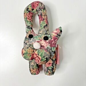 VTG 90s Victorian Lane Cat Plush Door Hang‎ Stuffed Animal Kitty Cottage Kitschy